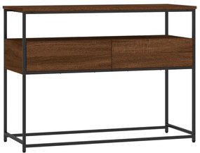 barna tölgyszínű szerelt fa tálalóasztal 100x40x75 cm