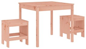 vidaXL 3 részes tömör duglászfenyő kerti bisztrószett