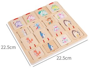 Hol bújt el, nyitogatós logikai fajáték