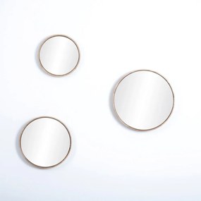 Look falitükör tömör tölgyfa kerettel, ⌀ 32 cm - Gazzda