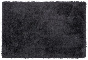 Fekete hosszú szálú szőnyeg 160 x 230 cm CIDE Beliani