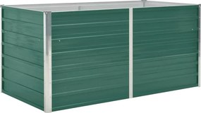 vidaXL zöld horganyzott acél kerti magaságyás 160 x 80 x 77 cm