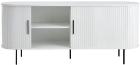 Fehér komód tolóajtóval 180x76x45 cm Nola – Unique Furniture