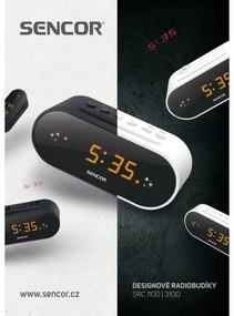Sencor - Rádiós ébresztőóra LED kijelzővel és projektorral 5W/230V 1xCR2032 fehér