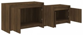 barna tölgyszínű szerelt fa TV-szekrény 146,5x35x50 cm