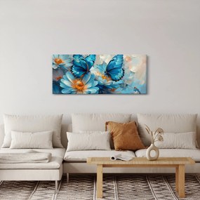 Kép - Kék pillangók (120x50 cm)