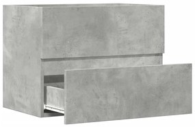 betonszürke szerelt fa fürdőszobaszekrény 60 x 38,5 x 45 cm