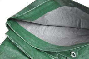 Takaró ponyva zöld - szürke 2x6 m 130 g/m2