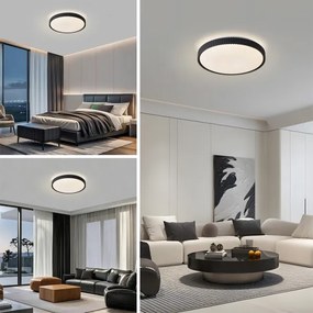 Brilagi - LED dimmelhető mennyezeti lámpa CORVO LED/72W/230V 3000-6000K fekete átm. 50 cm+távirányító