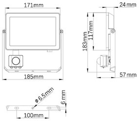 Philips - LED Kültéri reflektor érzékelővel PROJECTLINE LED/30W/230V IP65 4000K