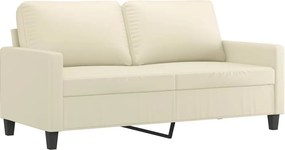vidaXL 2 személyes krémszínű műbőr kanapé 140 cm