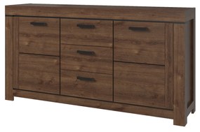 Komód Britt 2D3S (barna tölgy). 1052796