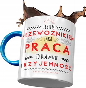 Kék Bögre Fuvarozónak Ilyen Munka Ajándék Nyomtatott Fotóval