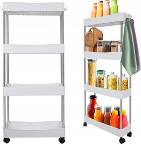 Mobil polc Gurulós könyvespolc Konyhaszekrény Fürdőszoba Kocsi x4 Akasztók