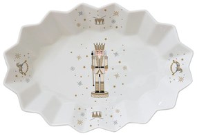 Diótörő karácsonyi porcelán ovális tálca Royal Nutcracker