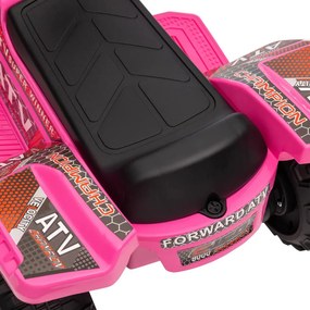 HOMCOM Kids Quad elektromos 6V-os gyerek quad hátrameneti funkcióval, zenével, rózsaszín