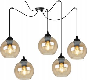 Mennyezeti Lámpa Lógó Csillár Üveg Gömbök Fekete Pók Loft Modern