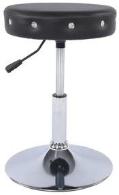 HC1102CN Fekete modern műbőr szék krómozott lábbal