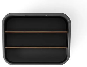 Fekete újrahasznosított műanyag fürdőszobai rendszerező kozmetikumokhoz Bellwood – Umbra