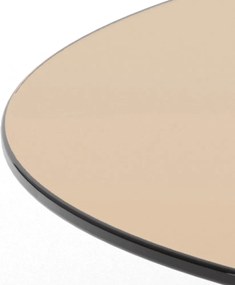 Barna üveg kerek dohányzóasztal ø 80 cm Samos – Actona