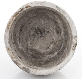 Cyrus design Kaspó cement szürke, barna 19x20x20cm