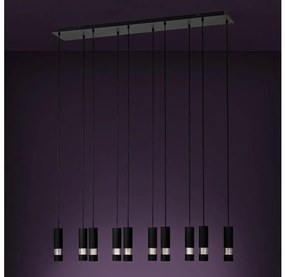 Eglo 39707 - LED Csillár zsinóron BERNABETA 10xGU10/4,6W/230V fekete