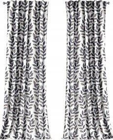 110/250 Biopamut Függöny Levélmintás 1 Db