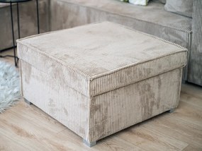 Szürke SMART COSARO tárolós puff, 65x65 cm