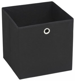 10 db fekete, nem szőtt tárolódoboz 32 x 32 x 32 cm