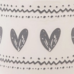 Kerámia bögre Szívek I, 450 ml