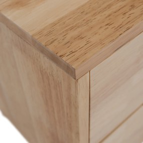 Éjjeliszekrény, masszív fa, természetes, BRUNI