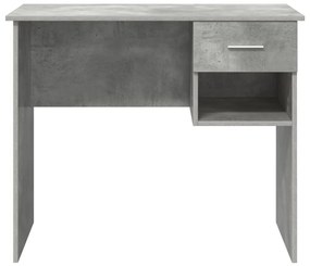 íróasztal tárolóval beton szürke 90x49.5x75 cm Mérnöki fa
