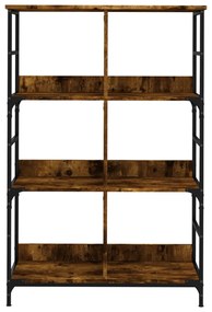 füstös tölgy színű szerelt fa könyvespolc 78,5 x 33 x 117,5 cm