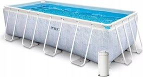 Intex Prism Frame Chevron medence 4,00 x 2,00 x 1,00 m patronos szűrőbetéttel