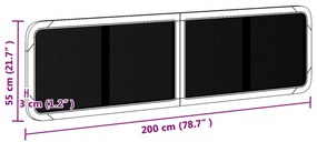 Fejtámla fejtámlával Természetes 200 x 55 x 3 cm Rattan
