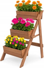 Virágtartó Álló Fa 3 szintes Impregnált Virágtartó