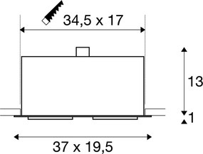 SLV KADUX 115550 Beépíthető spotlámpa 2x75W/GU10/ES111 IP20