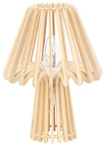 Asztali lámpa, világos fa, 28 cm, CLYDE Beliani