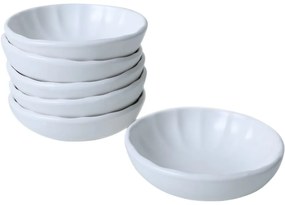 6 darab Laguna 12 cm-es kőagyag tál, fehér