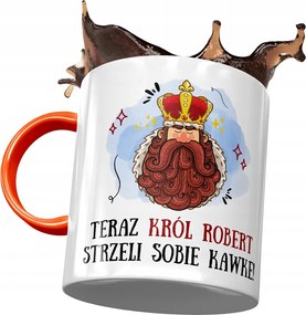 Narancssárga bögre Robert Kollégának Ajándék Nyomtatott Fotóval