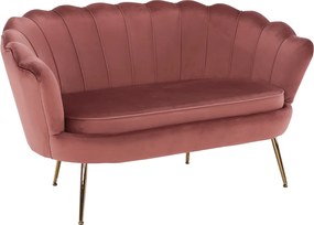 Pad Art-deco stílusban, rózsaszín Velvet anyag/gold chróm-arany, NOBLIN