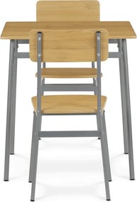 2 személyes tölgy színű MDF étkezőgarnitúra 70x70x76 cm – AUT-O2122 OAK