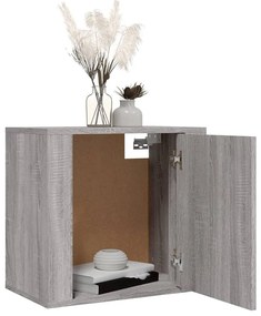 2 db szürke sonoma falra szerelhető éjjeliszekrény 50x30x47 cm