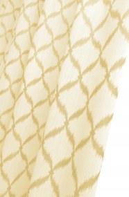 Dekoratív függöny anyag rombusz mintával, 300 cm magas, ekrü színű