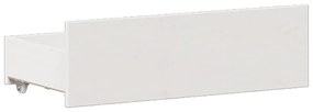 fehér tömör fenyőfa fejtámlás ágykeret matrac nélkül 140x190 cm