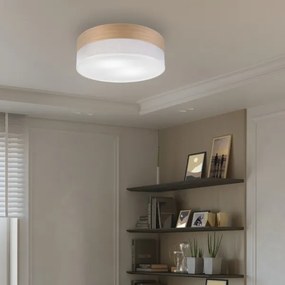 Mennyezeti lámpa SIRJA WOOD 2xE27/15W/230V átm. 45 cm fehér/tölgy