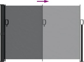 Fekete kihúzható oldalsó napellenző 140 x 300 cm