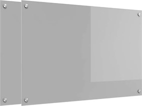 vidaXL Konyhai splashback 2 pcs Világosszürke 90 x 60 cm edzett üveg