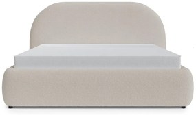 Franciaágy 180 cm Olivo P (ágyráccsal) (tárolóhellyel) (világos bézs + fekete). 1100418