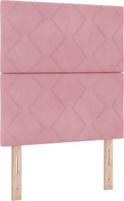 vidaXL LED Box Spring Ágy matracmal Rózsaszín 80 x 200 cm szövet